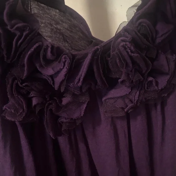 Express Purple Ruffle Top - Picture 2 of 2